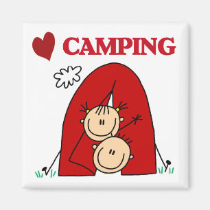 I Love Camping Tshirts and Gifts Magneet