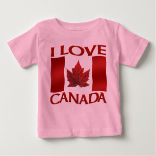 I Love Canada Baby T-Shirt Canada Baby Shirts