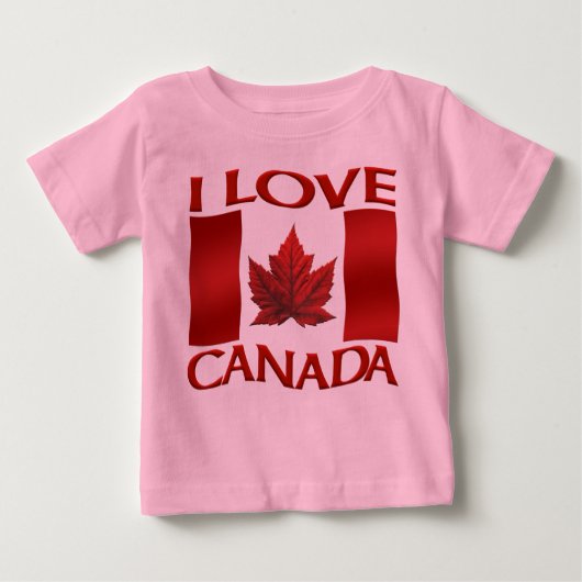 I Love Canada Baby T-Shirt Canada Baby Shirts (Devant)