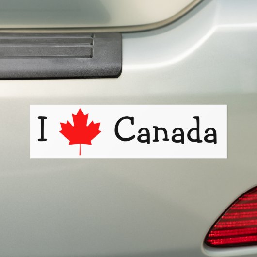 I Love Canada Bumper Sticker (En voiture)