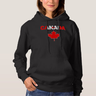 I Love Canada Canadian Flag Maple Leaf Mannen Wome Hoodie