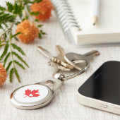 I Love Canada - Canadian Pride Maple Leaf Heart Sleutelhanger (Zijkant)