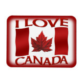 I Love Canada Fridge Magnet Canada Souvenir Magnet (Horizontal)