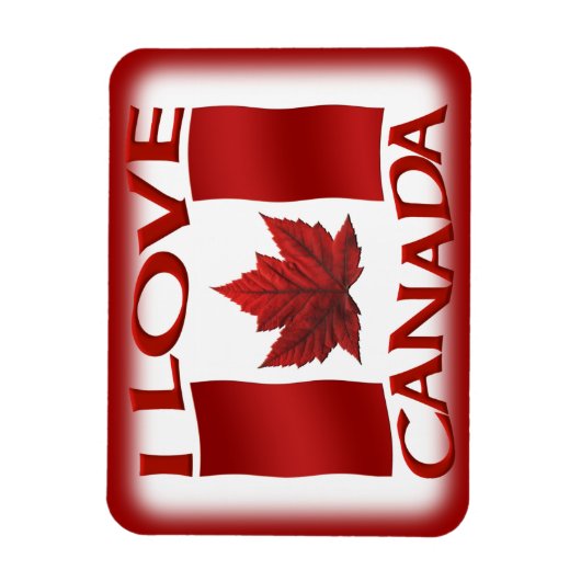 I Love Canada Fridge Magnet Canada Souvenir Magnet (Vertical)
