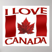 I Love Canada Poster Canada Souvenir Poster Print (Voorkant)