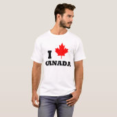 I Love Canada Red Maple Leaf T shirt (Voorkant volledig)