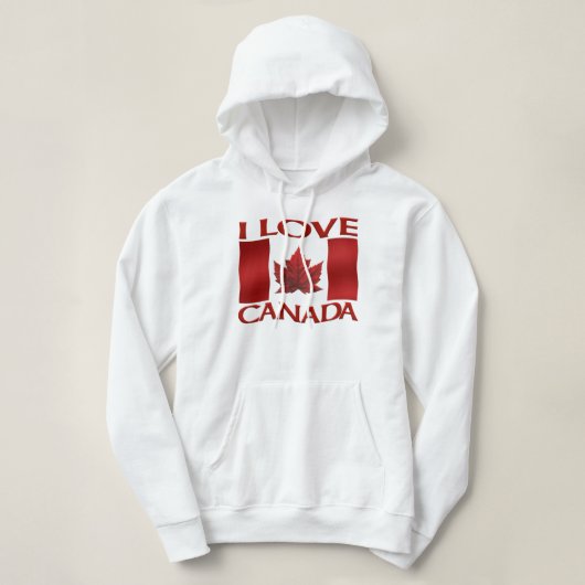 I Love Canada Sweat - shirt à capuche Femme Canada (Design devant)