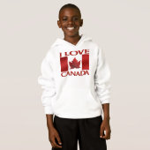 I Love Canada Sweat - shirt à capuche Souvenir Can (Devant entier)