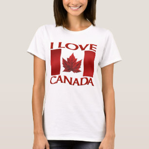 I Love Canada T-shirt Women's Canada Souvenir Topj