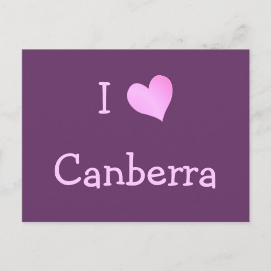 I Love Canberra Briefkaart (Voorkant)
