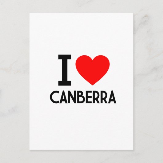 I Love Canberra Briefkaart (Voorkant)