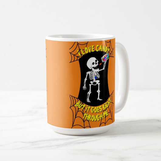 I Love Candy Skeleton Mug (Devant droit)
