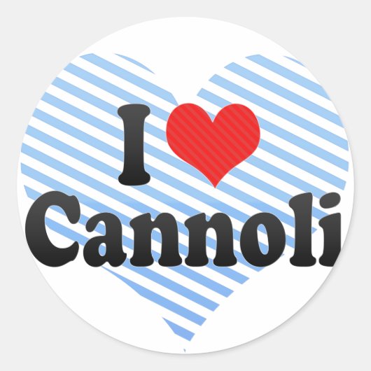 I Love Cannoli Ronde Sticker (Voorkant)