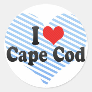 I Love Cape Cod Ronde Sticker