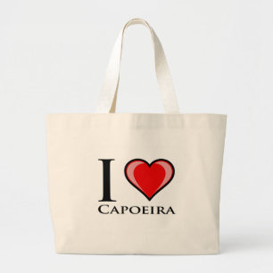 I Love Capoeira Grote Tote Bag