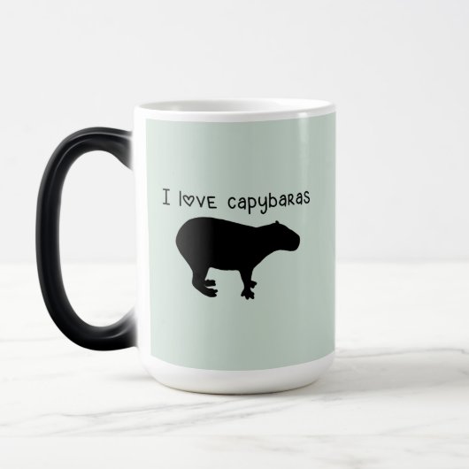 I Love Capybaras Magical Morphing Mug (Gauche)