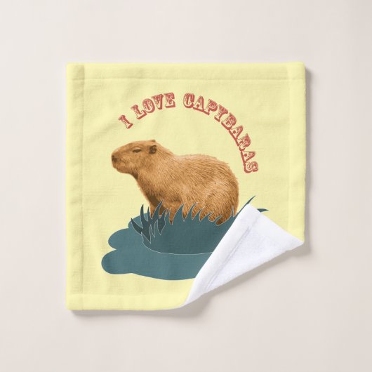 I Love Capybaras Washandje (Wasdoekje)