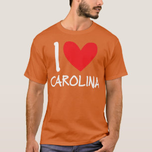 I Love Carolina Name Personalized Girl Woman Bff H T-shirt