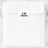 I love casablanca - I heart casablanca morocco Vierkante Sticker (Tas)