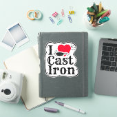 I Love Cast Iron Sticker (iPad Cover)