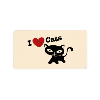 I Love Cat Etiket