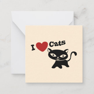 I Love Cat Notitiekaartje
