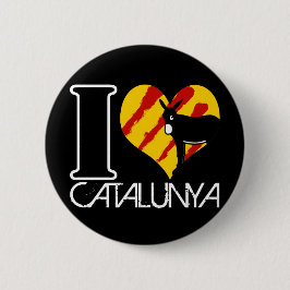 I Love Catalunya Ronde Button 5,7 Cm