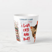 I Love Cats and Books Latte Mok (Voorkant)
