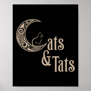 I Love Cats And Tattoos Cats And Tats Funny Poster