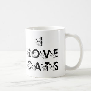 I Love Cats Coffee Mok