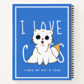 I Love Cats - mignon nom Modèle Carnet (Dos)