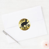 I LOVE CATS RONDE STICKER (Envelop)