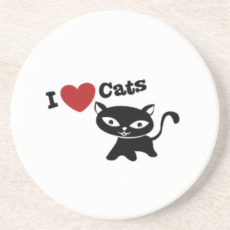 I love cats zandsteen onderzetter