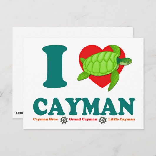 I Love Cayman Briefkaart (Voorkant / Achterkant)