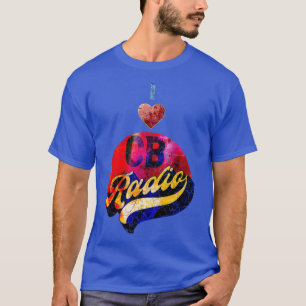I Love CB HAM Radio Heart Design T-shirt