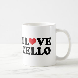 I Love Cello Gift (Heart) Koffiemok