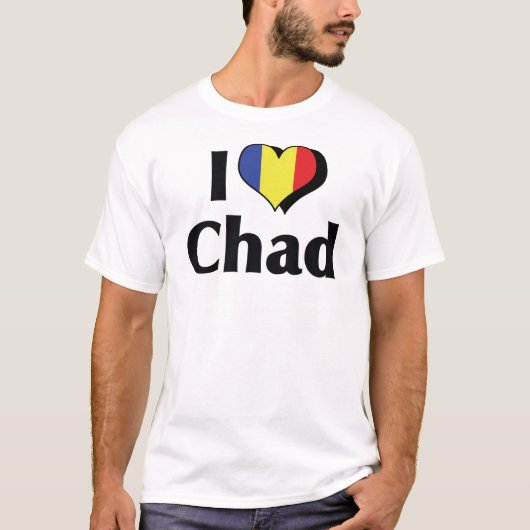 I Love Chad Flag T-shirt (Voorkant)