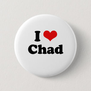 I Love Chad Tshirt Ronde Button 5,7 Cm
