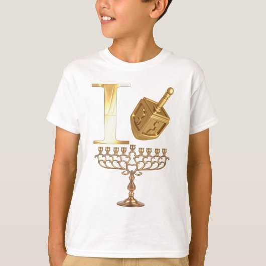 I Love Chanukah Kinder Shirt (Voorkant)