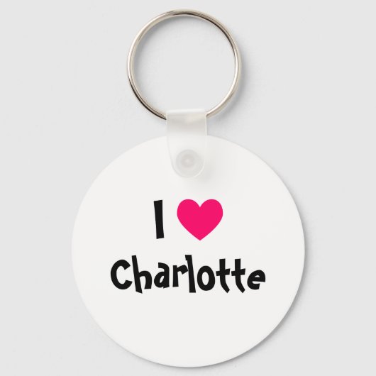 I Love Charlotte Sleutelhanger (Voorkant)