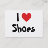 I Love Chaussures Carte de visite (Devant)