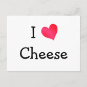 I Love Cheese Briefkaart (Voorkant)