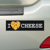 I Love Cheese Bumpersticker (Op auto)