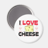 I Love Cheese Magneet (Voorkant / Achterkant)