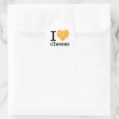 I Love Cheese Ronde Sticker (Tas)