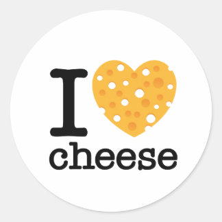 I Love Cheese Ronde Sticker
