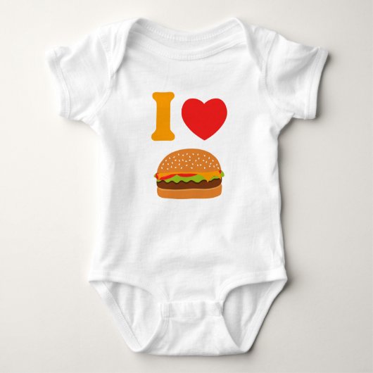 I Love Cheeseburgers Romper (Voorkant)