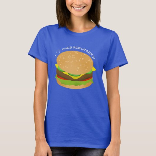 I Love Cheeseburgers T-shirt (Voorkant)