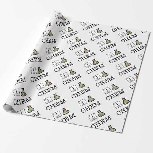 I Love Chemistry Cadeaupapier (Uitgerold)