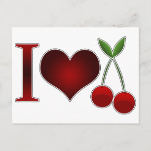 I Love Cherries Briefkaart